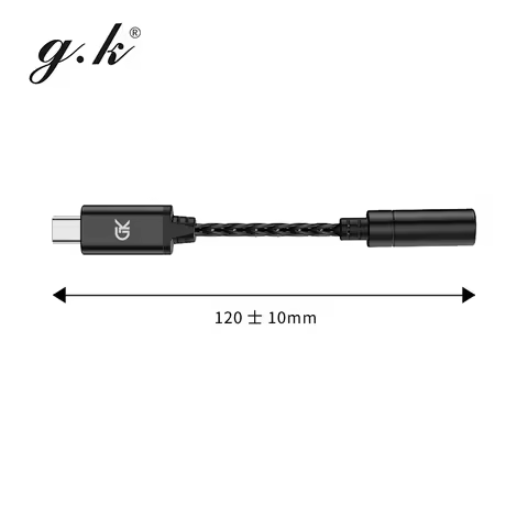 GK X1 Earphone Adapter Type-C To 3.5mm HiFi Amplifier Audio Cable Chip Amplifier PCM 192kHz Adapter 