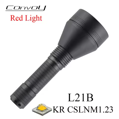 Convoy L21B KR CSLNM1.23 Red Light High Powerful 21700 Flash Light Long Range Torch Hunting Camping 