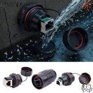 CHAMPIONO RJ45 Connector, IP67 Waterproof Shielded Ethernet Socket, Professional Dual Head Dust Cap 