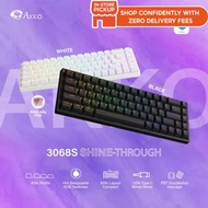 Akko 3068S Shine-through BLACK / WHITE ASA Fully Assembled Hot-Swap Keyboard Akko CS Jelly Pink