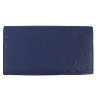 愛馬仕 (HERMES) MC2 Fleming Epsom 皮革雙折長皮夾，附鈔票隔層，海軍藍，W 標誌，含原廠盒，法國製造，男款，成色極佳。