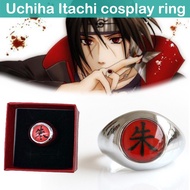 1pc Naruto Uchiha Itachi Ring Akatsuki Member Zhu Ring Cosplay Collectibles Gift