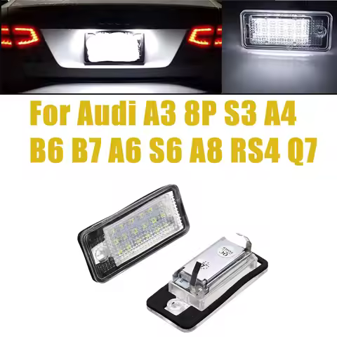 Car Led Light number plate lamp License Plate Lights Led Bulb Auto accessories For Audi A3 8P S3 A4 