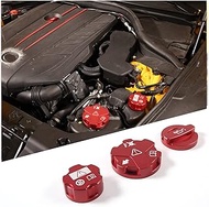 Engine Oil Filler Cap Radiator Cap Compatible with Toyot@ Supra GR A90 A91 MK5 2019-2024, Aluminium 