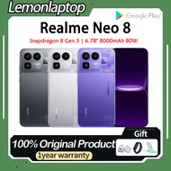 Realme Neo 8 Snapdragon 8 Gen 5 6.78" 8000mAh 80W Realme Neo 7 Turbo Dimensity 9400e 6.8" 7200mAh 10