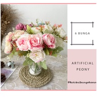 Bunga imitasi peony artificial buket dekorasi wedding hiasan backdrop