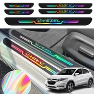9 Pcs For Honda HRV Vezel 2013-2023 RU1-RU4 Laser Car Door Sill Strips Protector Rear Bumper Protect