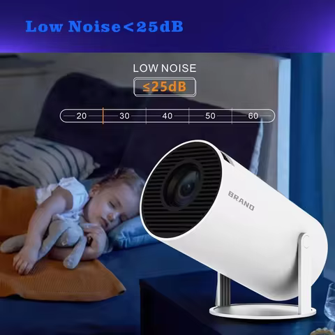 HY300 Portable Projector High Definition Wireless Screen Sharing Bedroom Wall Projector with TYPE C 