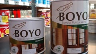 Cat Kayu Plitur Politur Pelitur Kayu Boyo Solvent Based 1 Liter dan 1/2 Liter Vernish Kayu Boyo