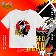 DZAKIR KIDS Kage – Red Shadow Pose (Erased Head) Viral Anime Children's T-shirts Premium Aesthetic B