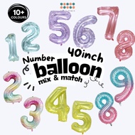 All 40 inch Jelly number balloon Big Helium Grade Number Balloon 40inch Balloon Decoration