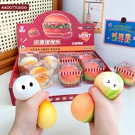 Simulated Hamburger Mantou Squishy Toys Soft Fake Food Cute Decompression Children's Toys Friend Gift
