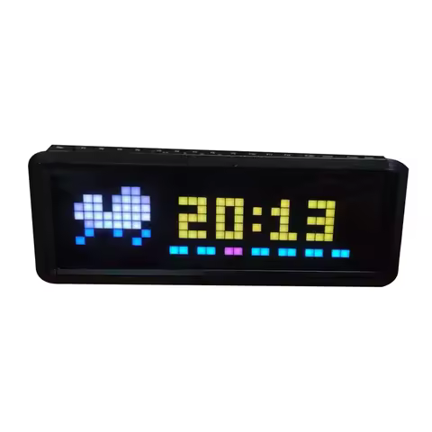 NEW-Mini LED Displays Clocks With Weather Clocks Stocks Cryptocurrency Bitcoin Forex Price Desktop D