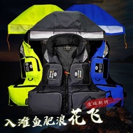 Garrester Sea Fishing Life Jacket Multi-pocket Vest Detachable Surfing Swimming Rock Fishing Large B