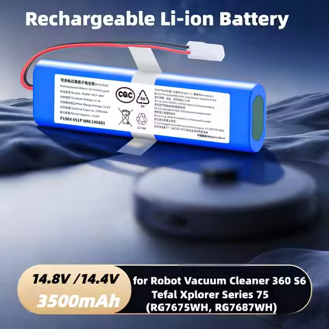 14.4V 3500mAh Vacuum Replacement Battery for Qihoo 360 S6 Robot Vacuum Cleaner Tefal Xplorer Series 