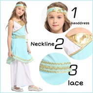 Greek Goddess Athena Princess Costume for Girls Elegant Ancient Greece Cosplay Dress-Up Outfit