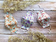 玫瑰款 手工製口罩套 3 件組 - 4 層布料 棉質雙層紗