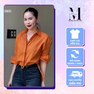 Women's Orange Shirt Elegant and Luxurious Office Fashion Meistore 68 A17611