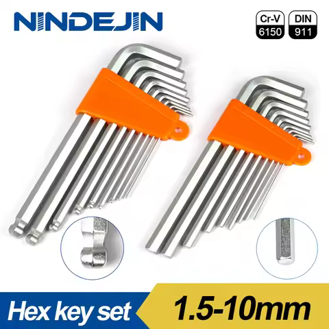 7/8/9pcs Long Ball Point Hex Key Allen Wrench Set CRV Steel 1.5mm 2mm 2.5mm 3mm 4mm 5mm 6mm 8mm 10mm