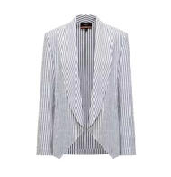 G2000 เสื้อเบลเซอร์ผู้หญิงสีกรมท่าลายทาง JACKET ลำลองสำหรับผู้หญิง