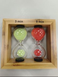 【全新】木框沙漏 計時器3/5分鐘 泡茶計時器