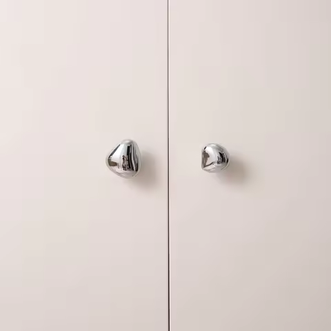 Middle Ancient Style Pebble Cabinet Door Handle Creative Brass Wardrobe Knob Light Luxury Shoe Cabin