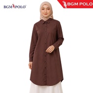BGM POLO MINI DRESS PLAIN FULL BUTTON-BP-MD151CFB-SFE