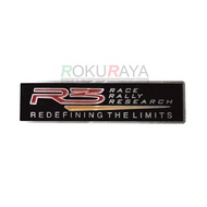9cm x 2cm R3 Aluminium Steel OEM Logo Emblem 3D Chrome Proton Car Decorative Badge (HIGH QUALITY)