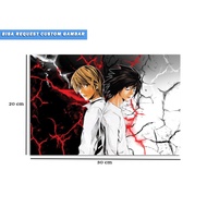 Death Note Anime Wooden Poster/ Wooden Wall Decoration Death Note Anime Poster