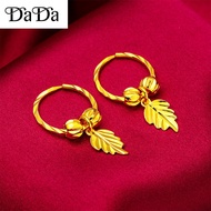 Original 916 Gold Lady Maple Leaf Earring Jewelry