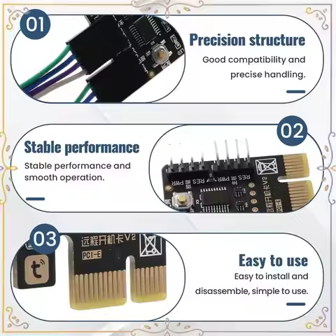 AU67-Tuya Wifi Computer Power Reset Switch Pcie Card For PC Destop Computer,APP Remote Control,Suppo