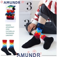 AMUNDR Men's Socks Matching Casual Colorful Argyle Filled Optic