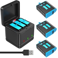 Battery for Gopro Hero 11 12 (3-Pack) and 3-Channel USB Charger Fully Compatible with Gopro Hero 12 