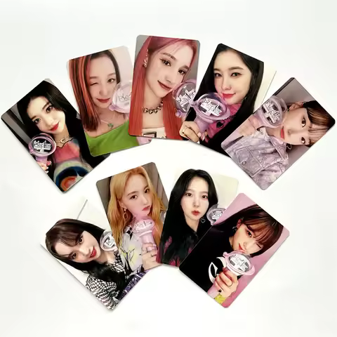 9pcs KPOP Kep1er Lightstick Selfie Photocards Hand Lamp Double-Sided LOMO Cards ChaeHyun Mashiro Xia