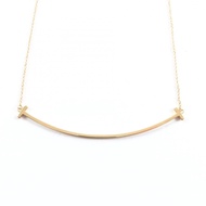 สภาพใหม่เอี่ยม ★ สร้อยคอจี้รูปตัว T ลายรอยยิ้มขนาดใหญ่ จาก TIFFANY&Co. ทองคำ 750 (YG) รุ่นปัจจุบัน ม