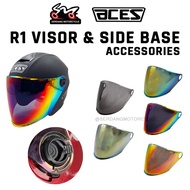 ACES R1 Smoke Rainbow Visor Cermin Visor Side Base Helmet