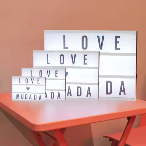 A3 A4 A5 A6 Size LED Combination Night Light Box Lamp DIY Black Letters Cards USB or AA dry Battery 