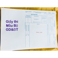 Set of 100 sheets of exam paper Model Ministry of Education& Phone, University exam paper, High Scho