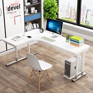180*120cm Full White and Walnut Corner Table L Shaped Office Desk