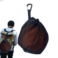 DWELL Ball Mesh Bag, Clip on Ball Holder Basketball Storage Bag, Outdoor Sports Training Oxford Clot