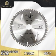 7" 60T Circular Wood Saw Blade 60 Teeth Cutting Wood Potong Kayu 7inch