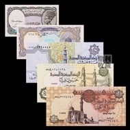 Brand New Genuine Coins Egyptian Banknotes Full Set of 5 Foreign Currency Coins Coins Real Coins Old