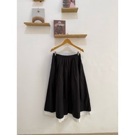 KATUN SL464 | MAXI SKIRT by THOUSE BKK | COTTON MAXI SKIRT | BLACK MAXI SKIRT | Women's Long Skirt