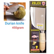 Durian Fish Knife 5" Wooden Handle 5cr15 Mov Stainless Steel Sharp Blade Pisau Pemotong Durian