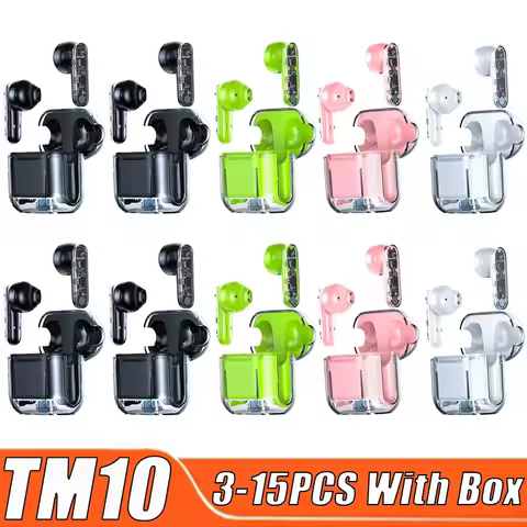 TM10 Bluetooth Earphones Smart Headphones Wireless Headset Mini Earbuds HiFi Microphones 2024 TWS Bl