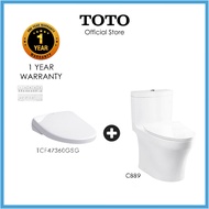 TOTO One Piece Toilet Bowl C889CDESI with Washlet TCF47360GSG SET (Concealed Connection)
