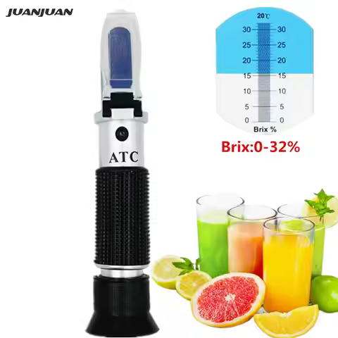 Brix Refractometer Hand held Sugar Level Test Meter Food Fruit Beverages Brix Content Homebrew Tool 