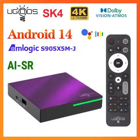 Android 14 Media Player Amlogic S905X5M-J UGOOS SK4 Android 14.0 TV BOX 4G64G Support Dolby Vison Au