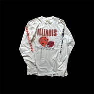 80s 美國古著 illinois football 薄長袖上衣