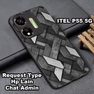 Glossy glitter Softcase for ITEL P55 5G Abstract motif Itel p55 5g case can also be used for all sma